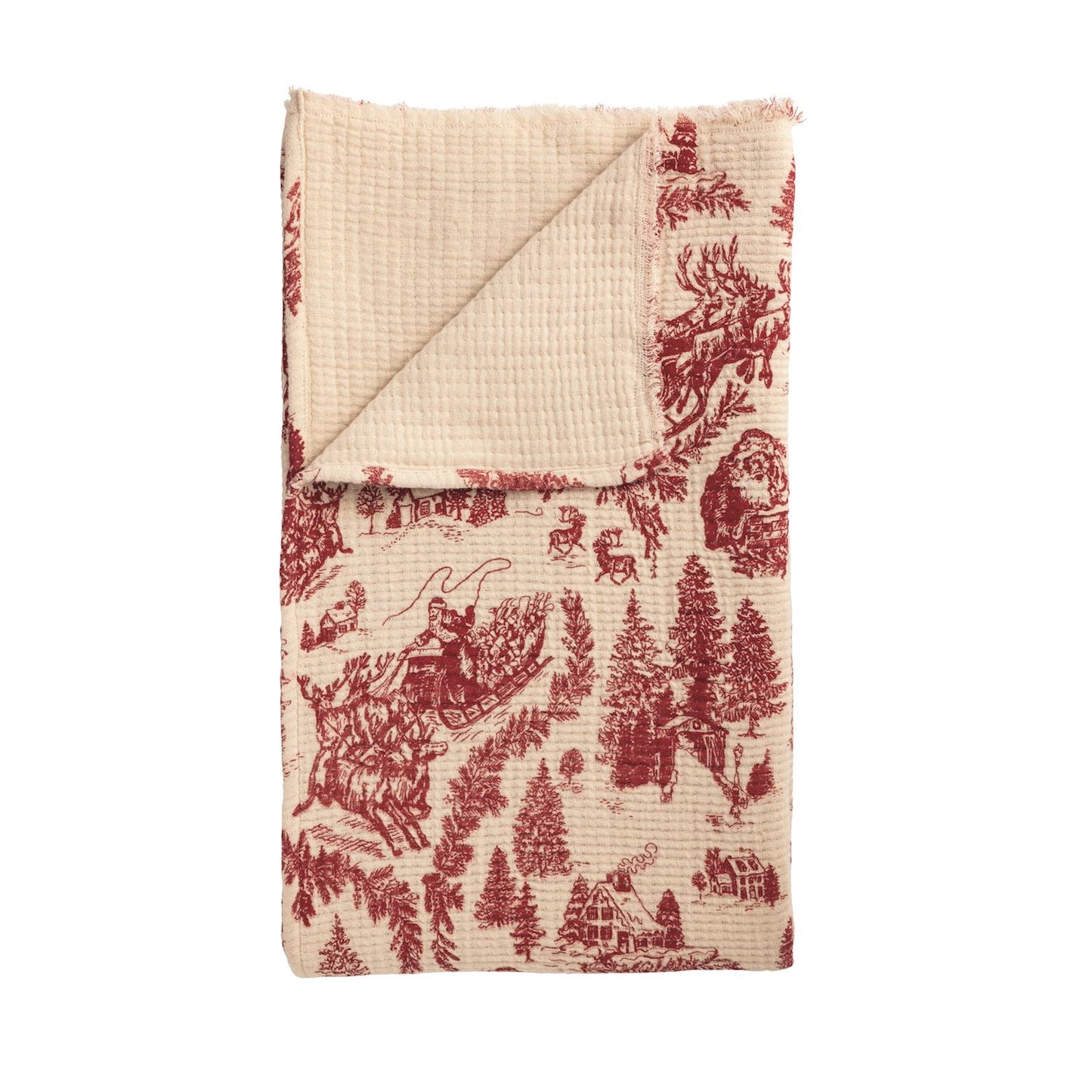 Toile Holiday Blanket