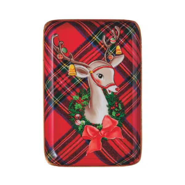 Tartan Enamel Icon Tray- Assorted Styles