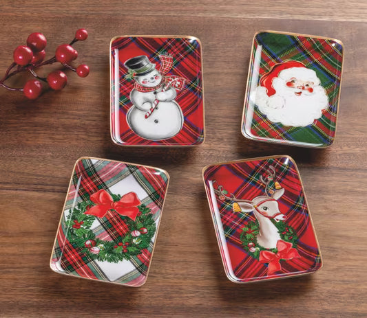 Tartan Enamel Icon Tray- Assorted Styles