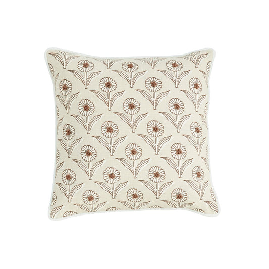Block Print Flower Knot Pillow