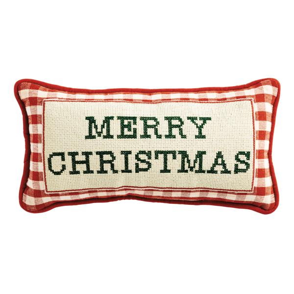 Holiday Needle Point Mini Pillows