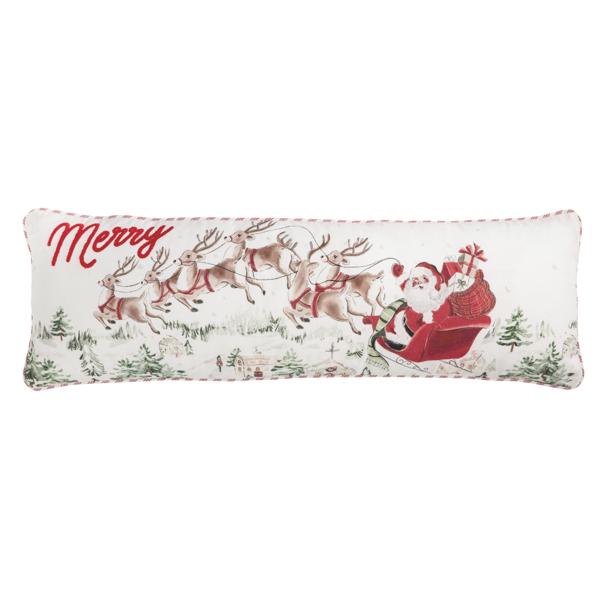 Santa Scene Lumbar Pillow