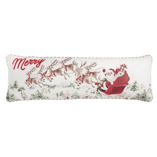 Santa Scene Lumbar Pillow