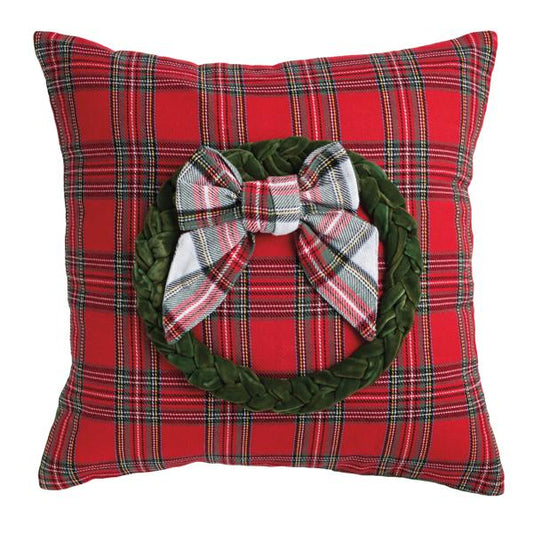 Tartan Velvet Wreath Pillow