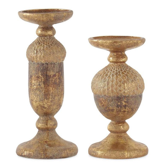 Acorn Pillar Candle Holders