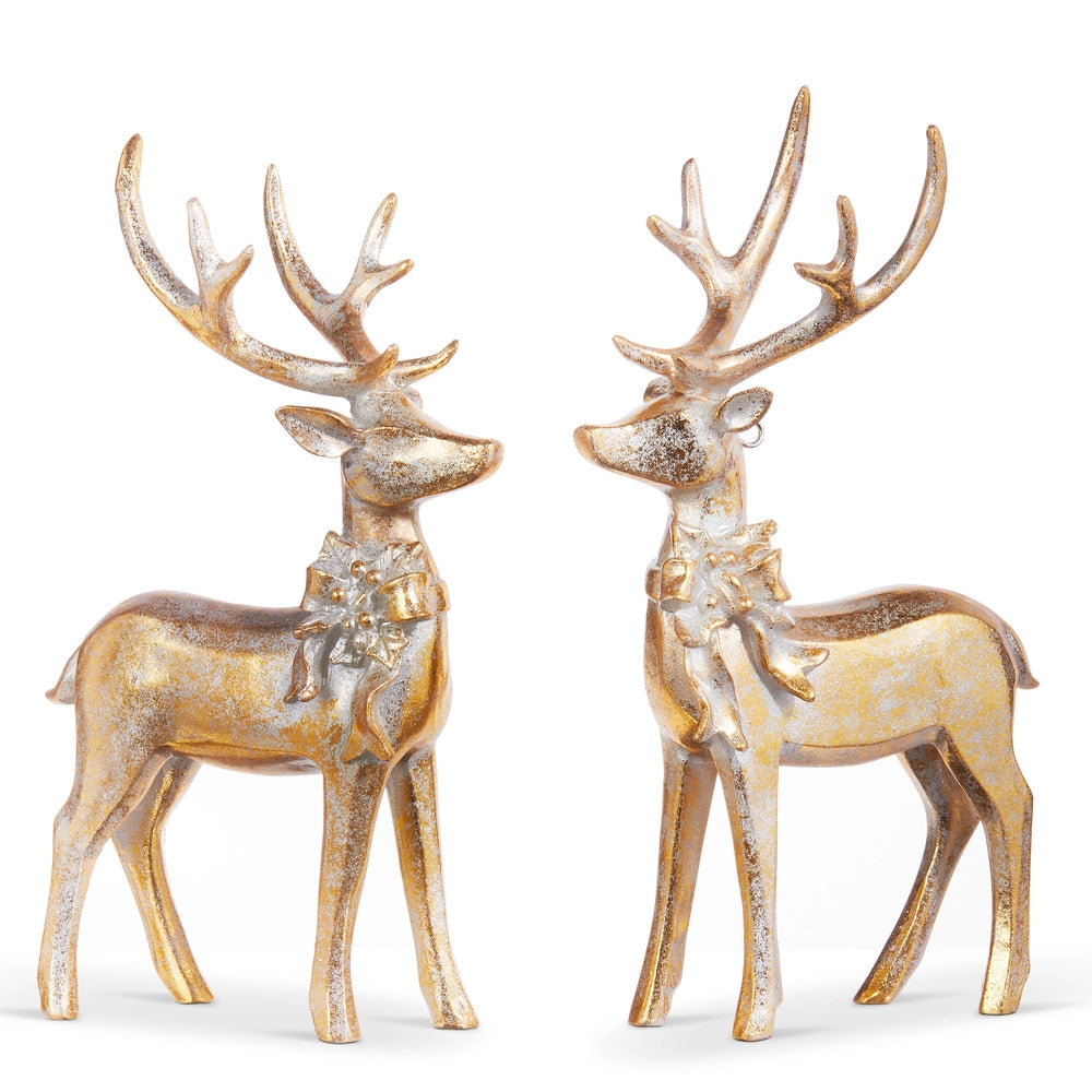Aged Gold Deer Ornament Assorted