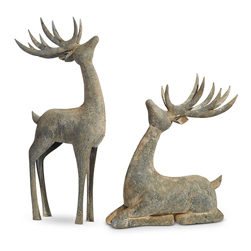 Oversized Galvanized Deer Assorted