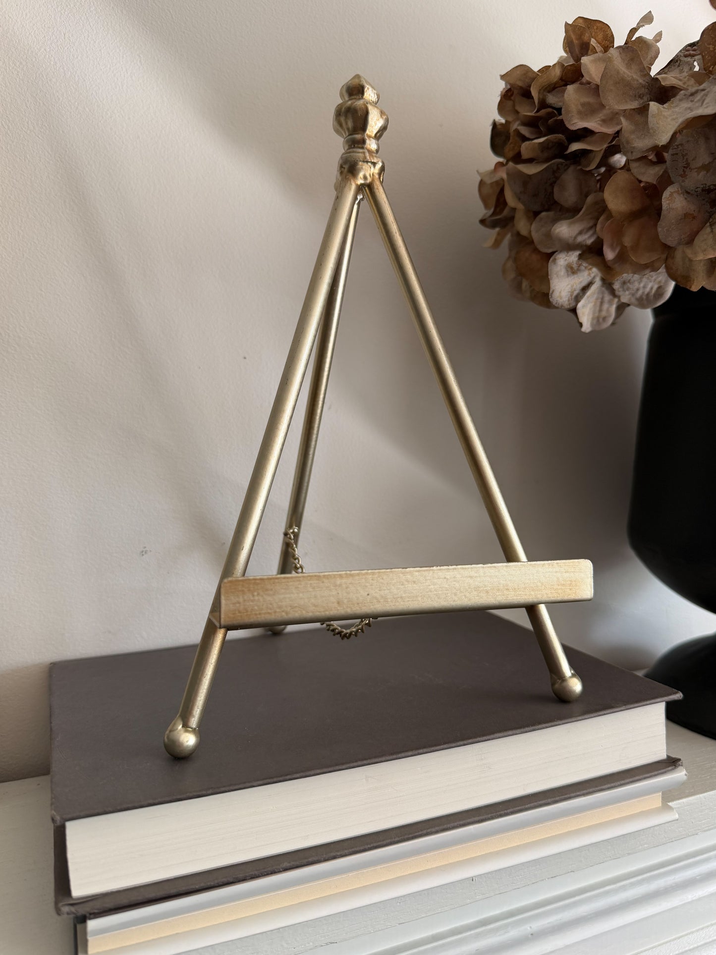 Antiqued Pewter Gold Easel