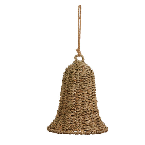 Natural Seagrass Woven Bell Ornament