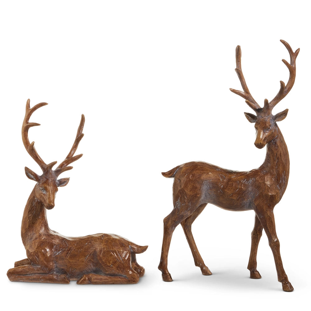 Large Wood Look Deer