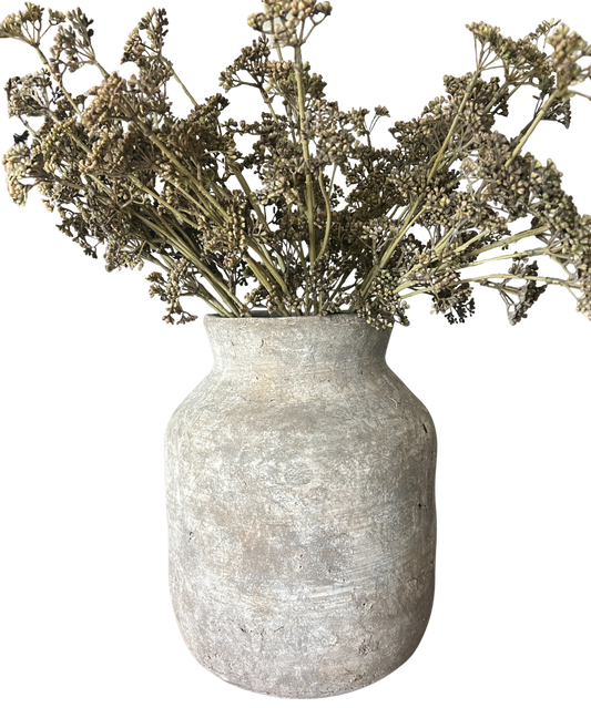 Large Greige Textured Vase