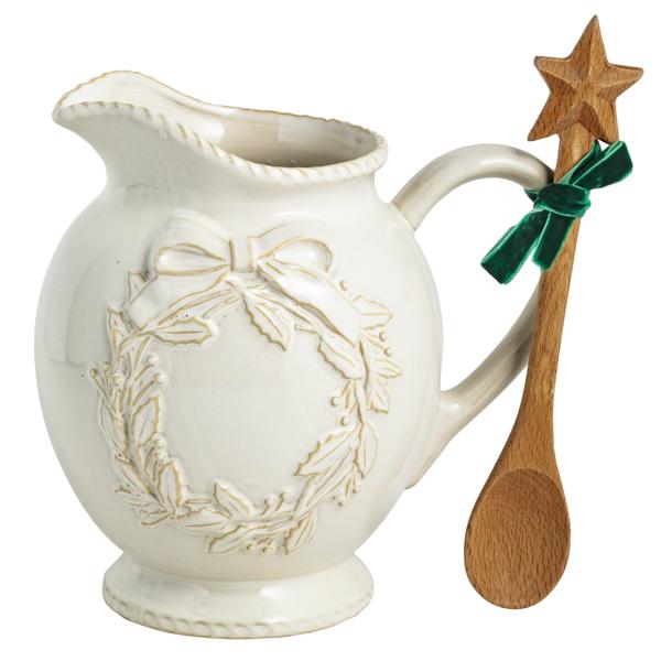 Embossed Wreath Pitcher