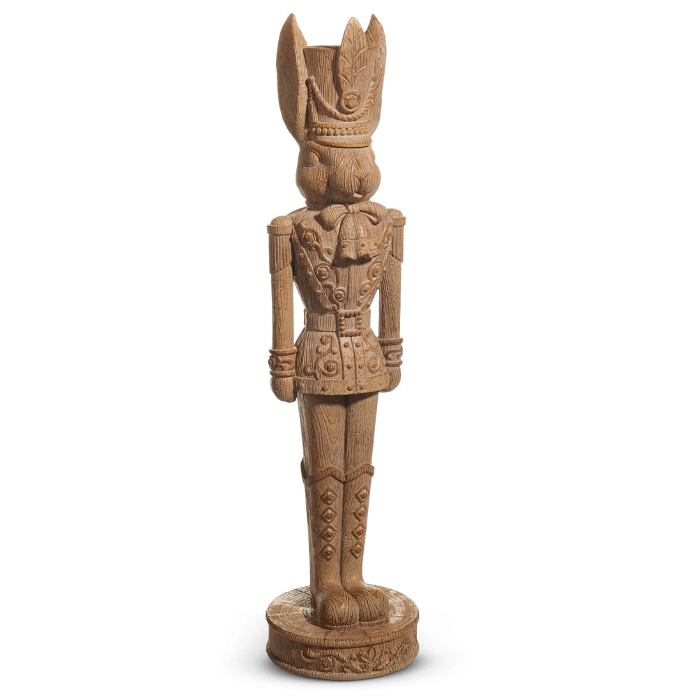 Natural Wood Look Bunny Nutcracker