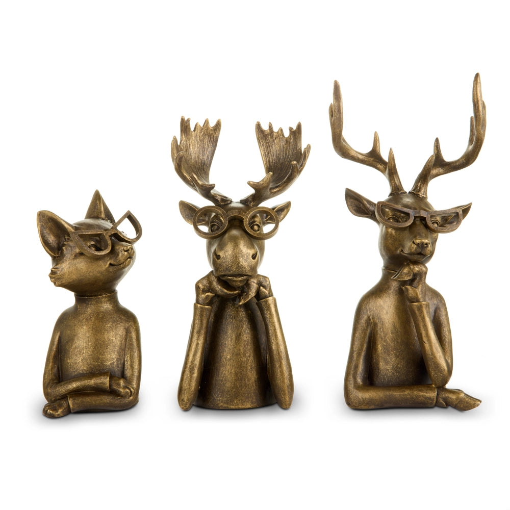 Antiqued Gold Woodland Animals- Assorted