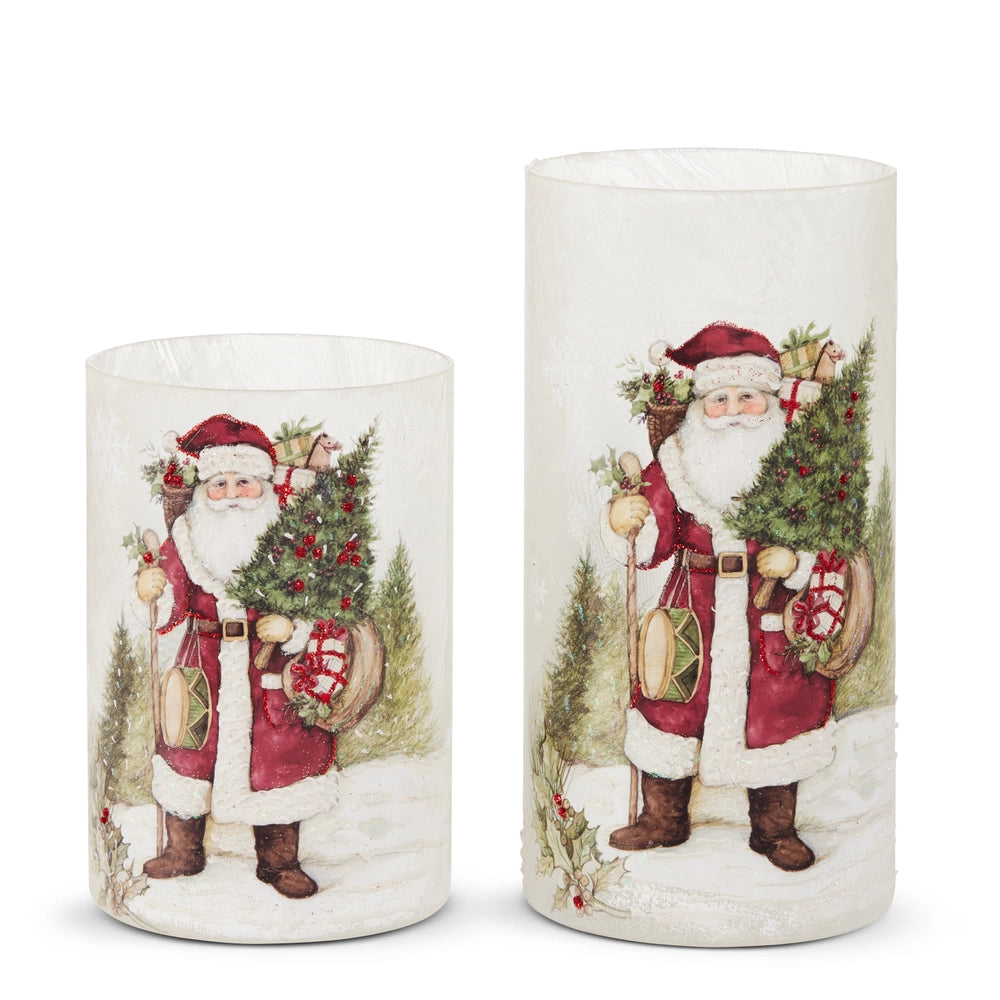 Woodland Santa Candle Holders- Assorted Sizes