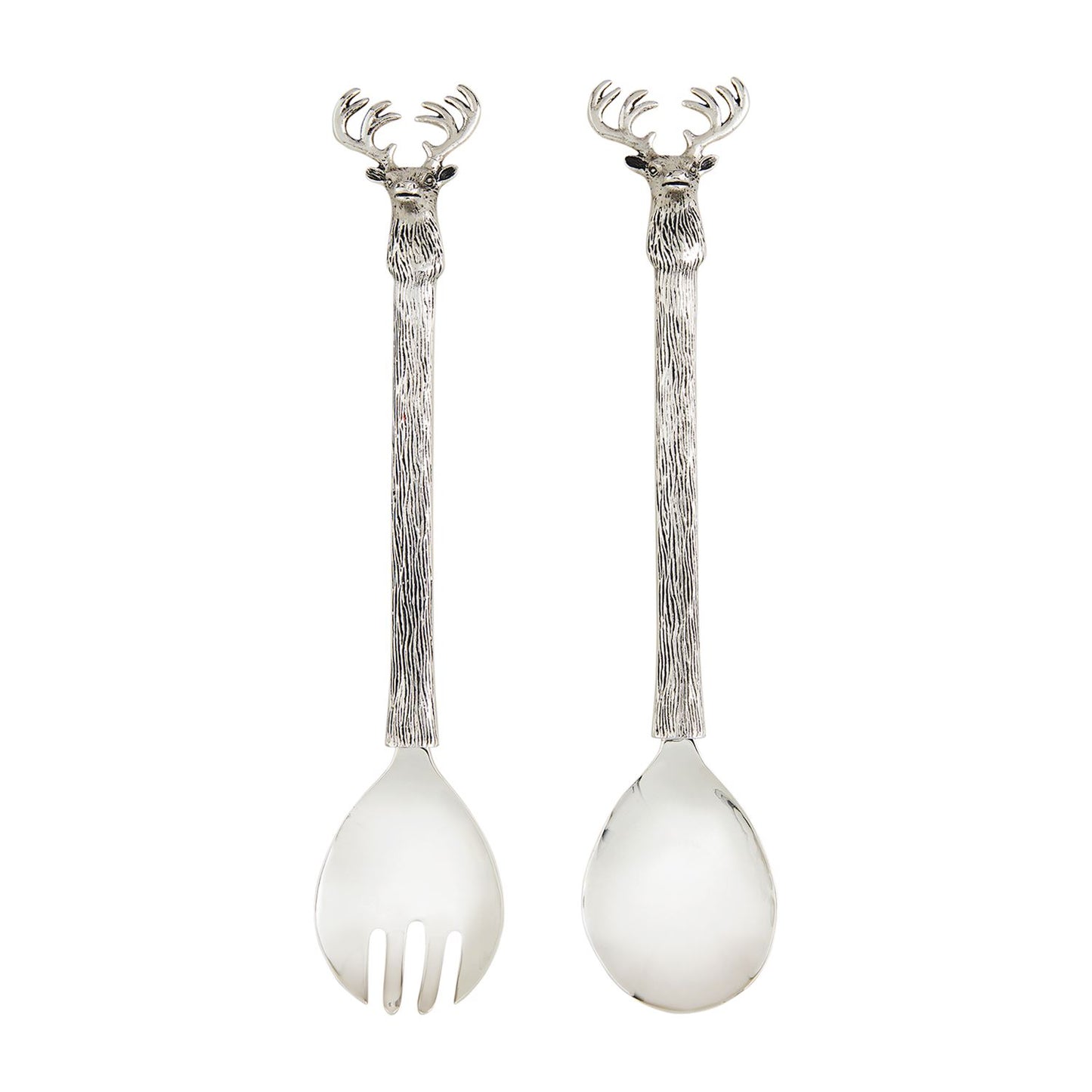 Aluminum Deer Salad Server Set