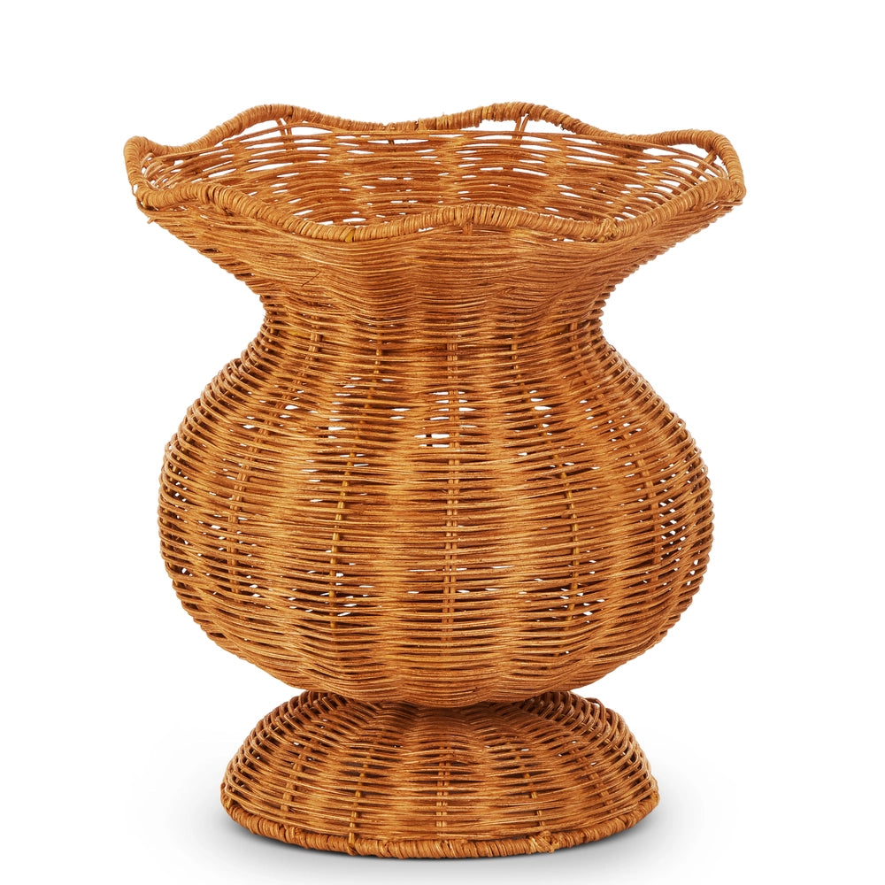 Scalloped Woven Urn
