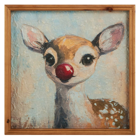 Red Nose Reindeer Wall Art