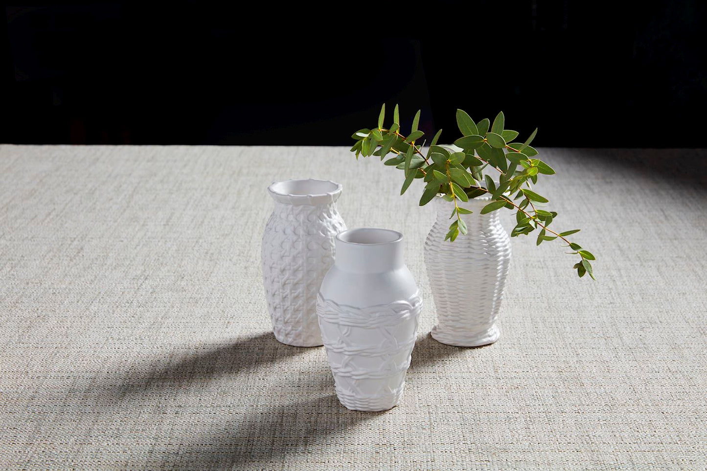White Stoneware Bud Vases- Assorted Styles