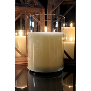 Oversized Simply Ivory Battery Pillar- 6" x 8"