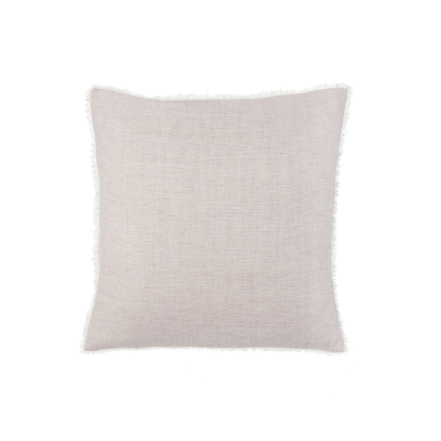 Lina Linen Pillow 24" x 24"- Grey Stripe