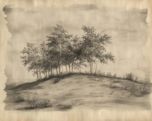 Treescape Sketch Print (no frame)