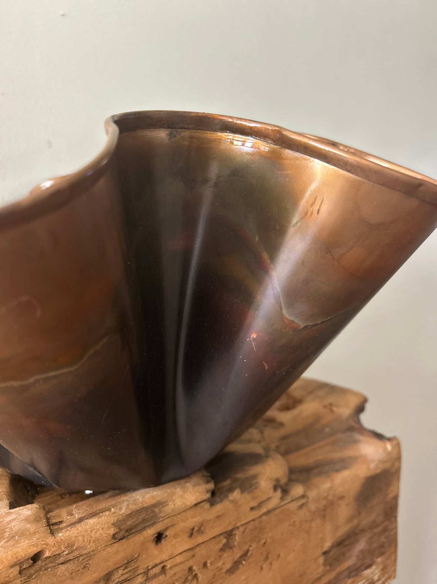 Organic Shaped Copper Statement Bowl