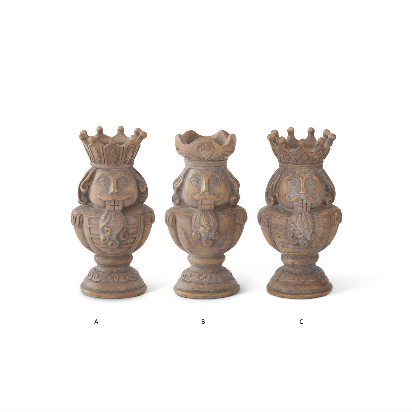 Brown Nutcracker Tealight Holders Assorted