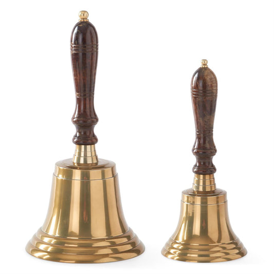 Oversized Brass & Wood Bells Assorted