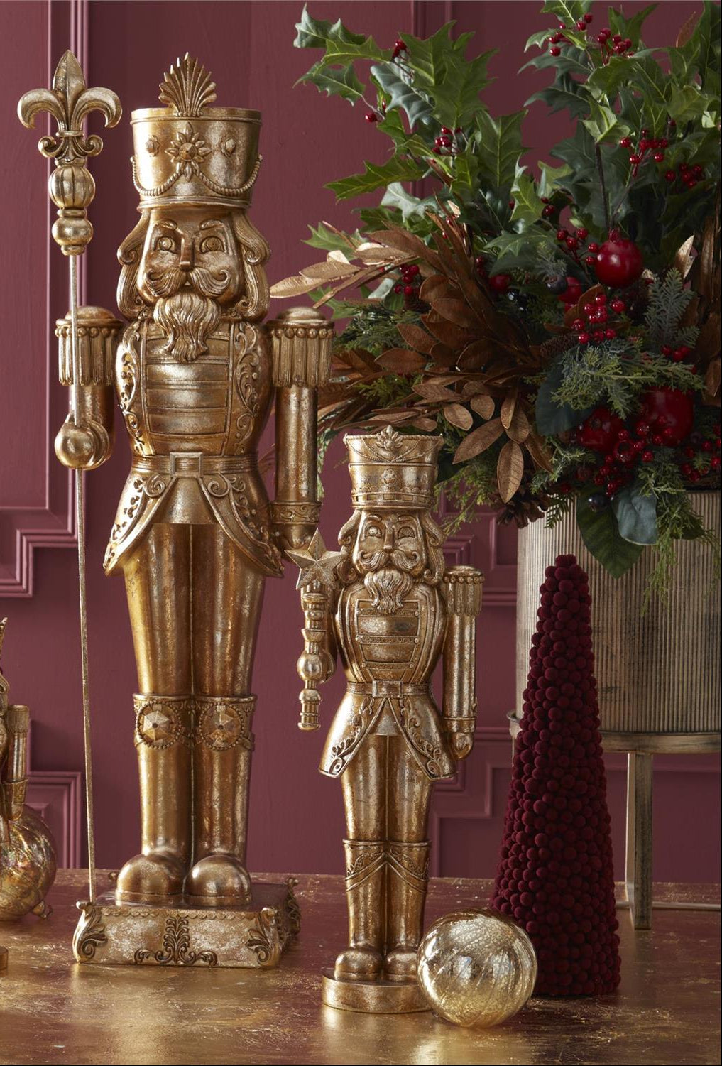 Large Gold Nutcracker with Star Sceptor