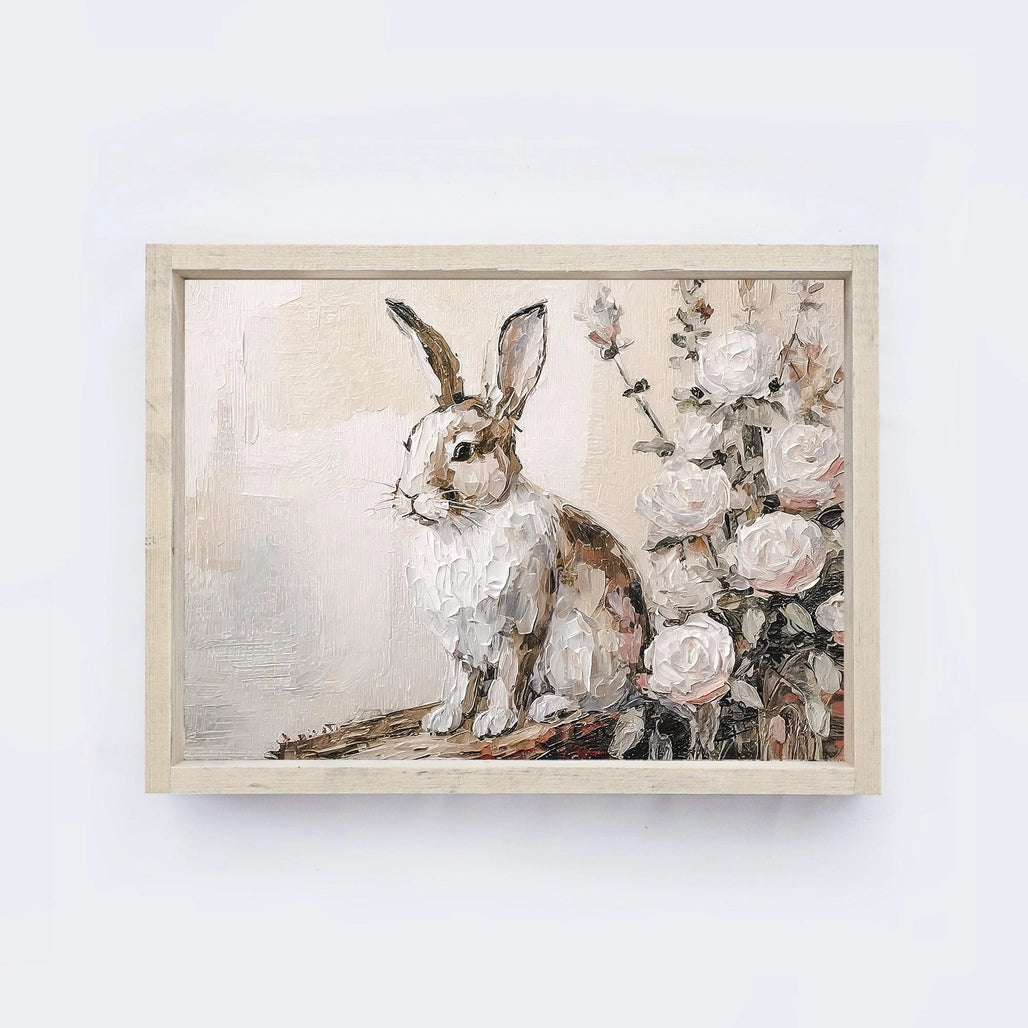 Mini Bunny Vintage Framed Art