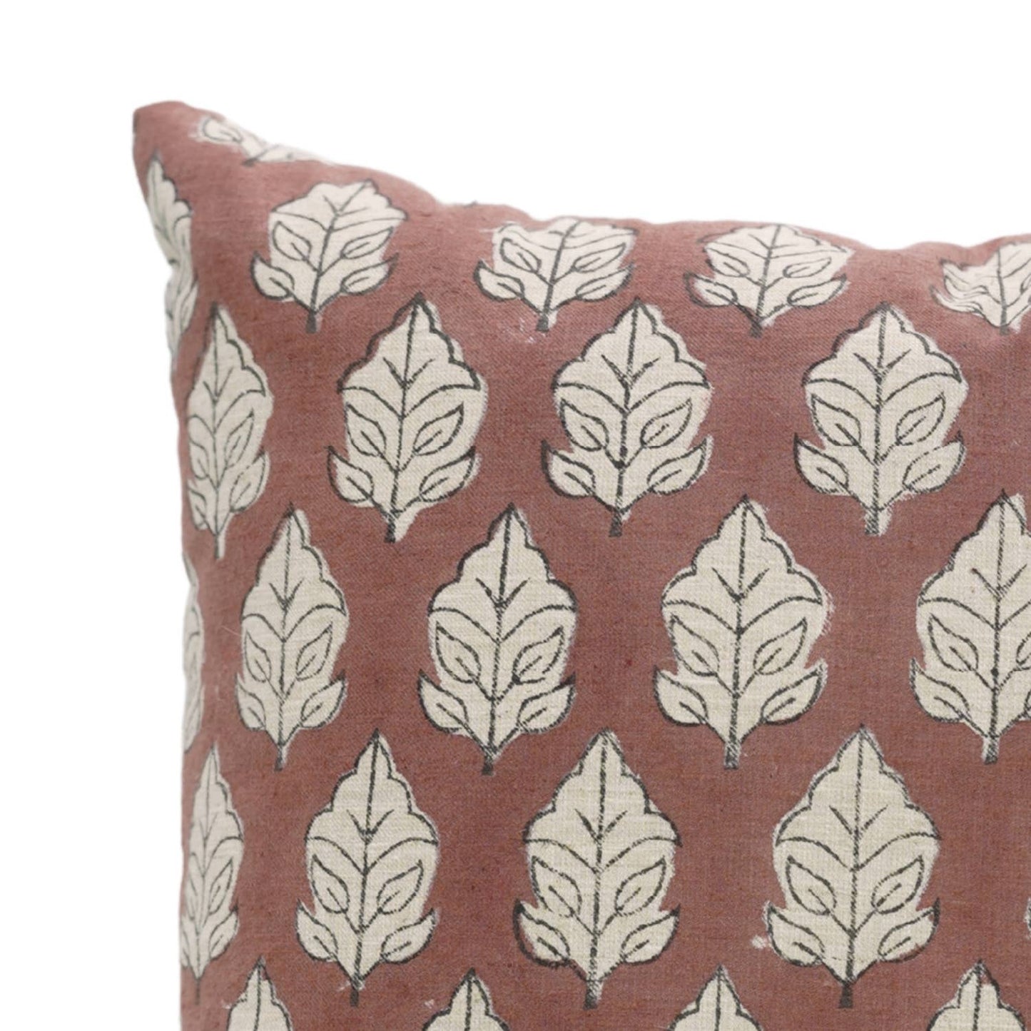 Mable Block Print Linen Blend Pillow Cover - 18X18