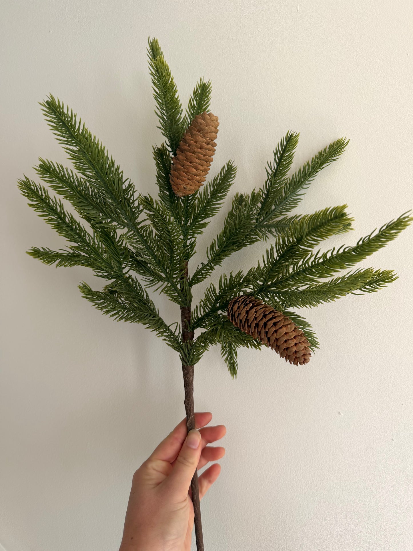 Real Touch Spruce & Pinecone Spray- 23"