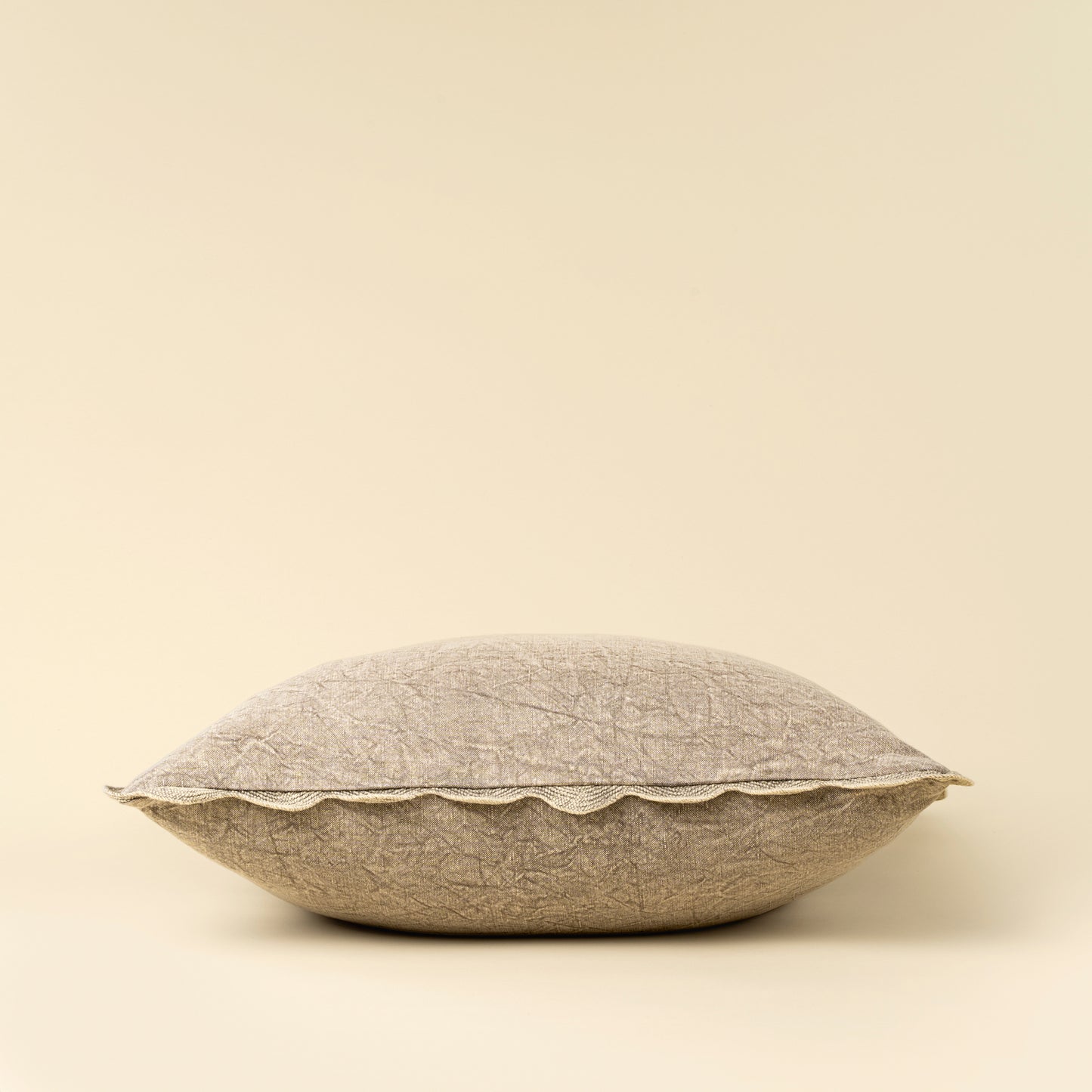 Silver Grey Scalloped Throw Pillow