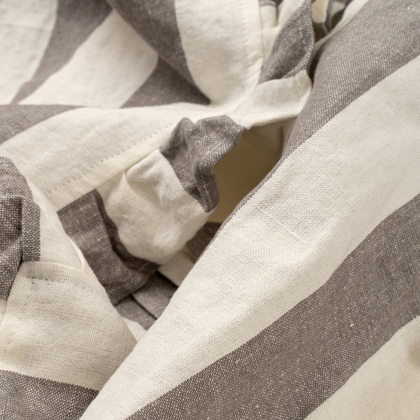 Grey Thick Stripe Table Runner- 112"