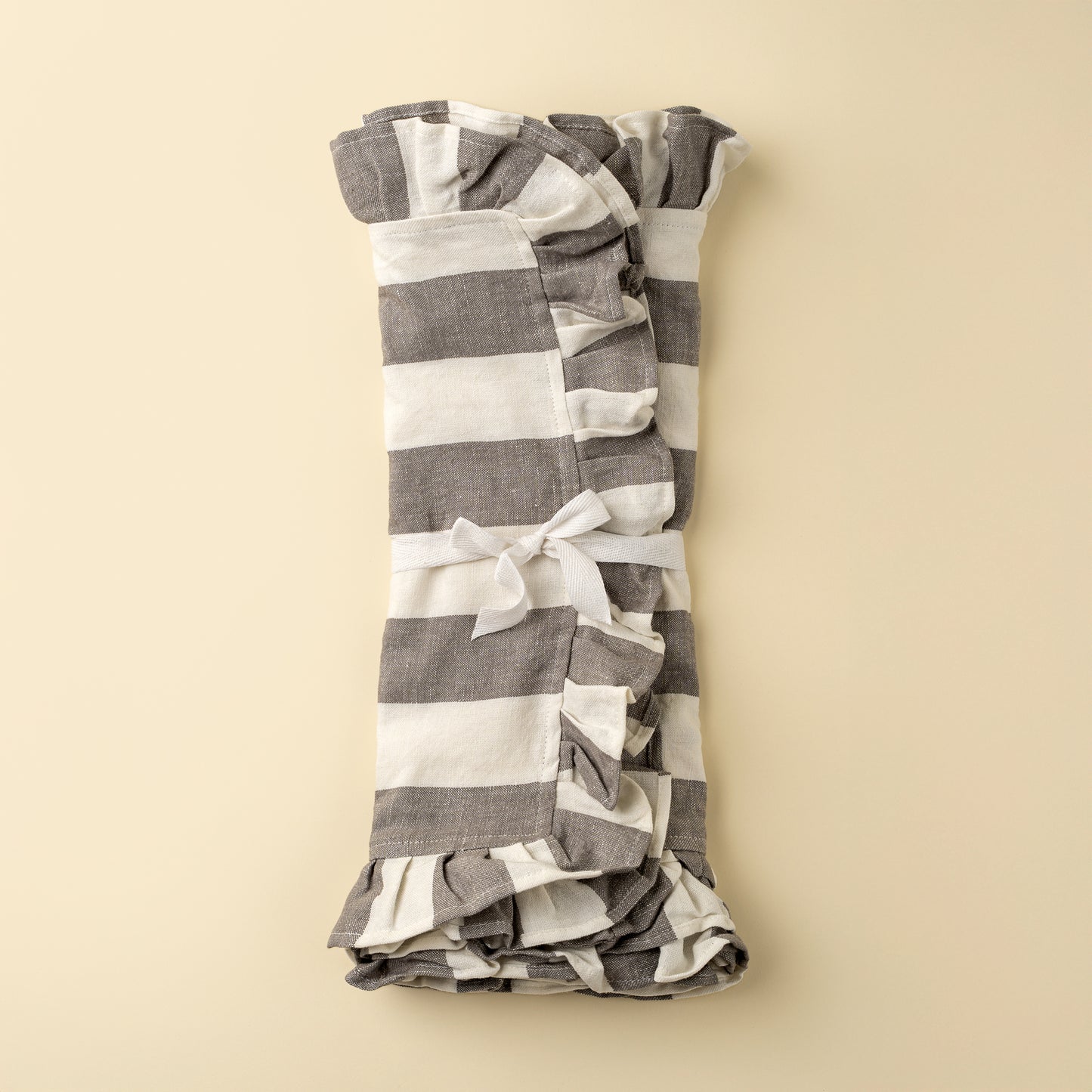 Grey Thick Stripe Table Runner- 112"