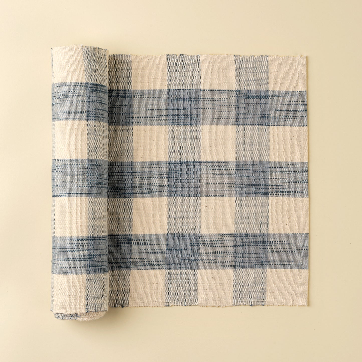 Light Blue Grace Gingham Table Runner-108"