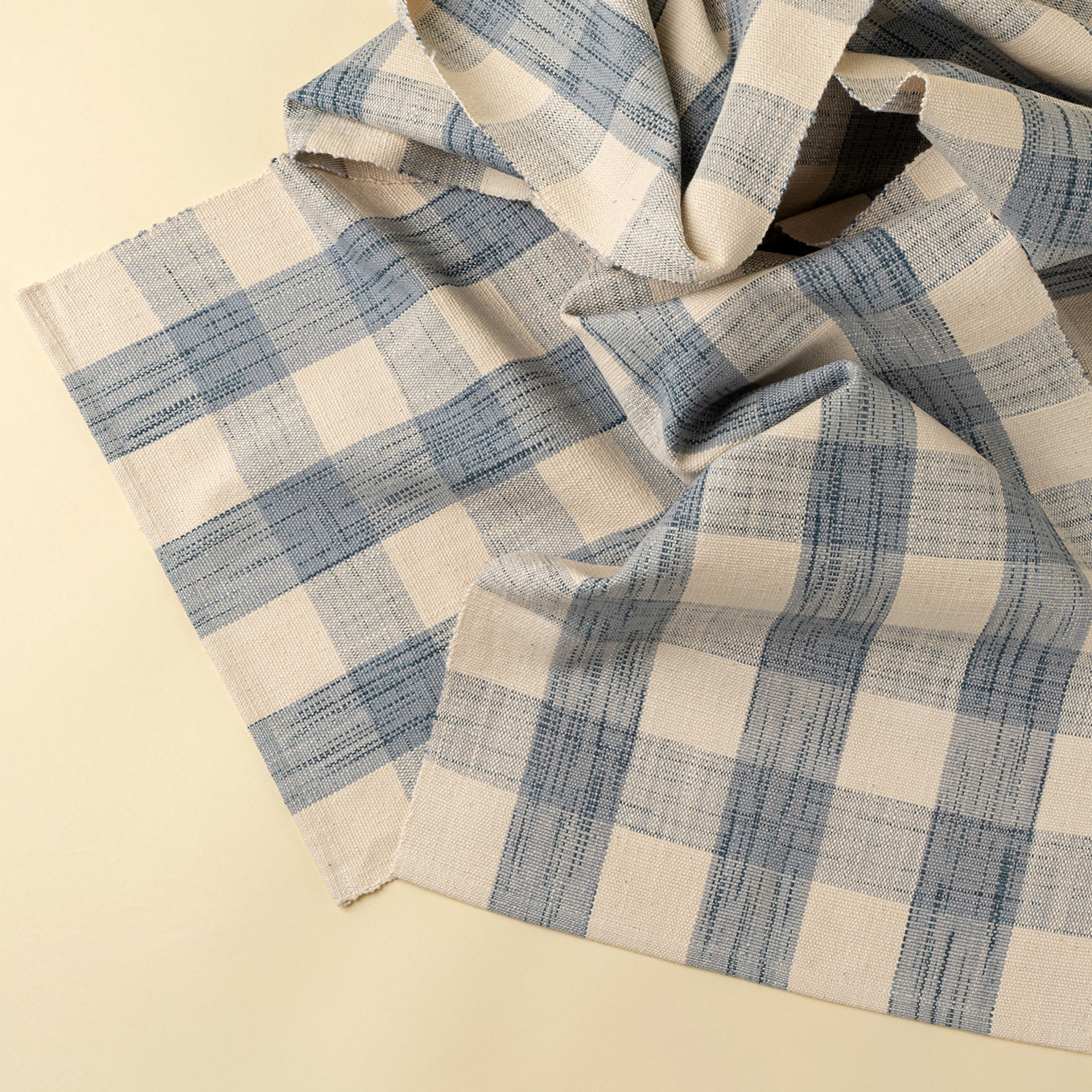 Light Blue Grace Gingham Table Runner-108"