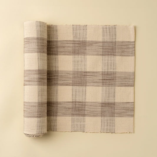 Stone Grace Gingham Table Runner-108"