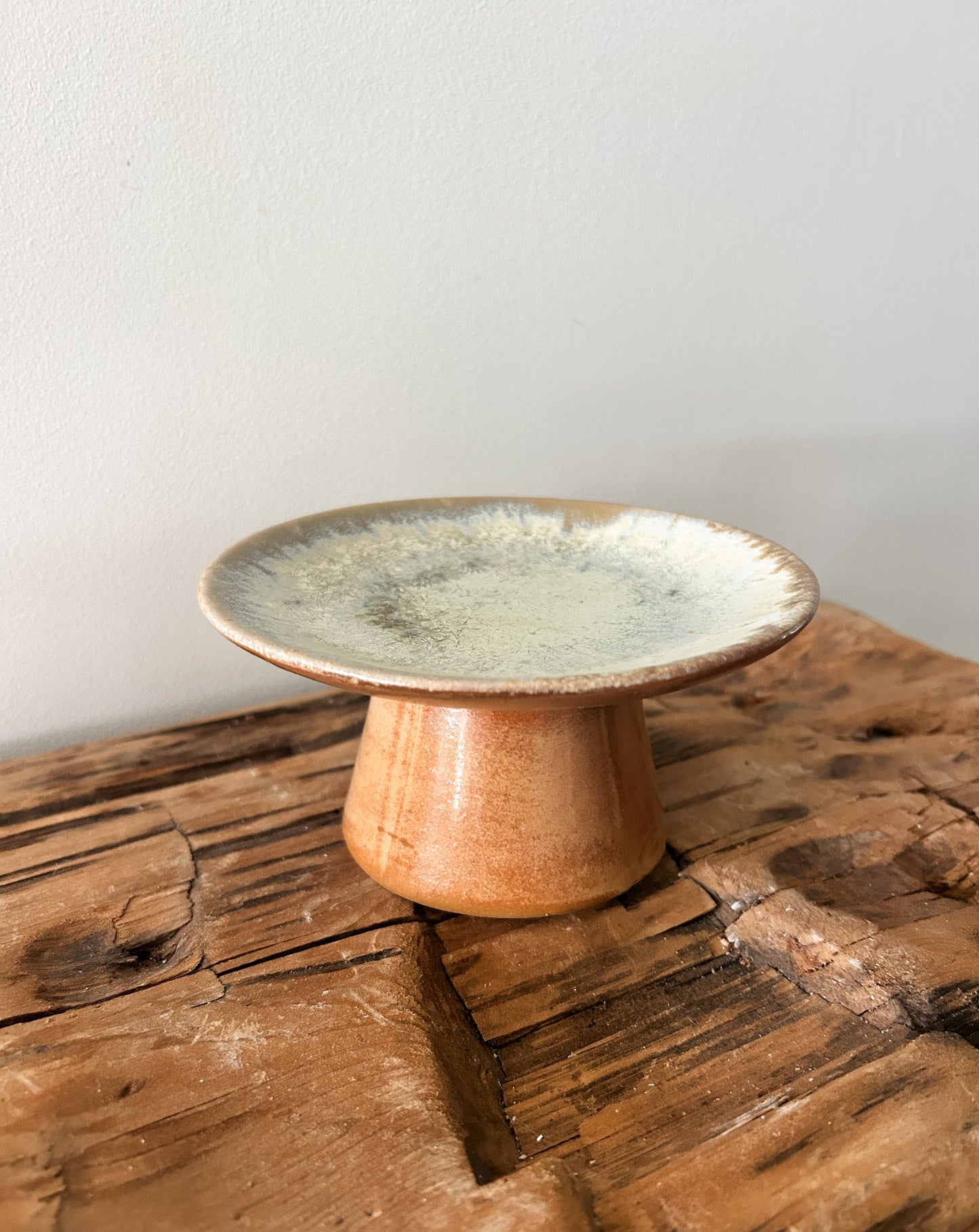 Brown Reactive Glaze Pedestal