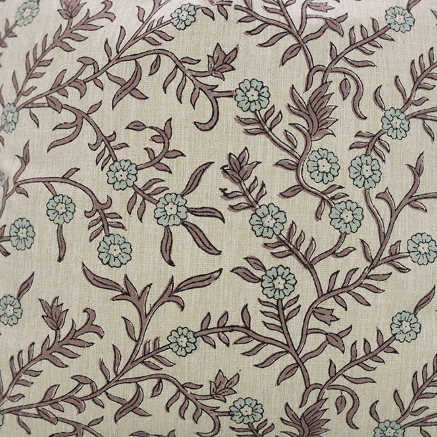 Stella Block Print Linen Blend Pillow Cover-18X18