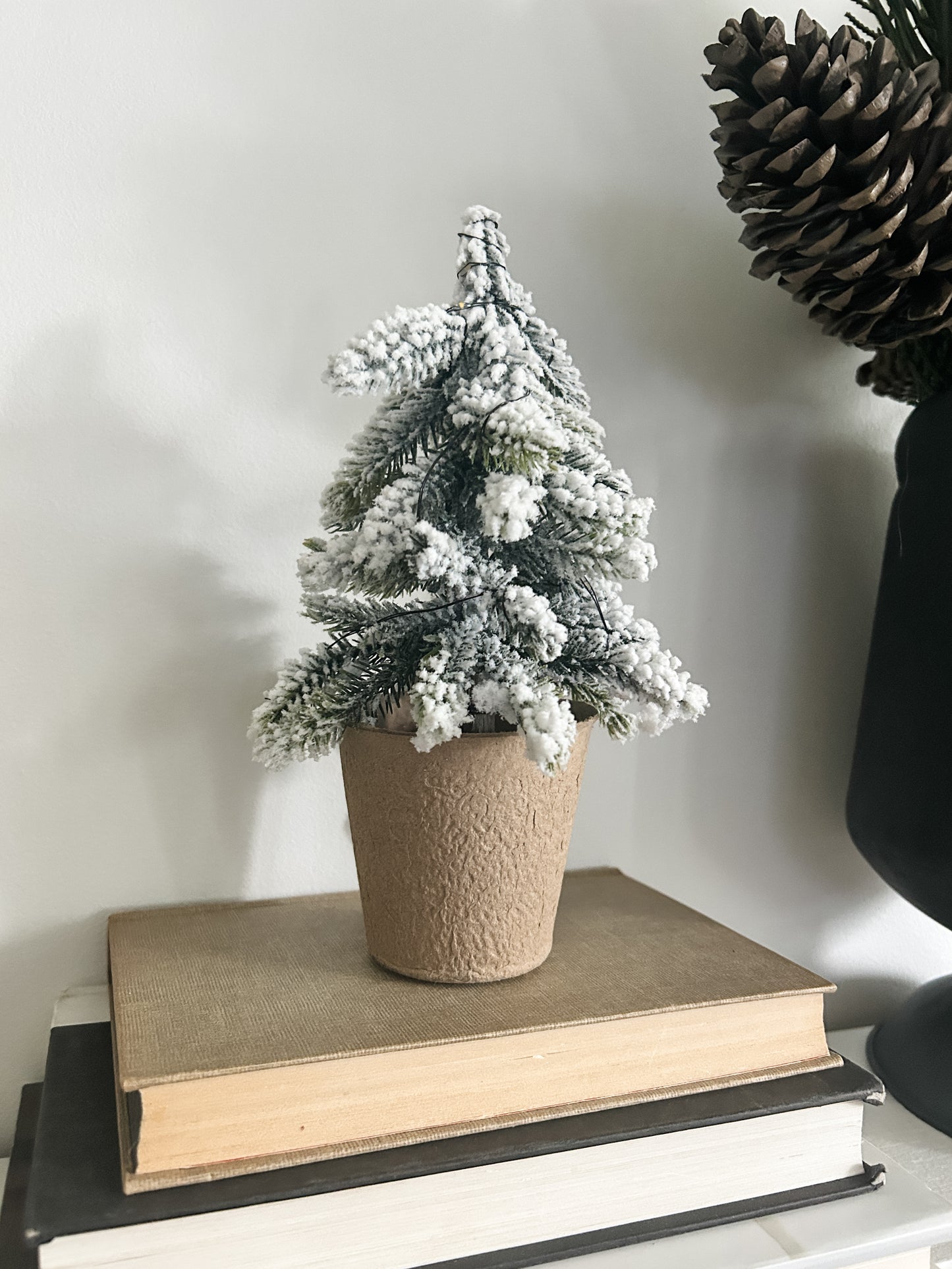 Snowy Mini Tree with Lights