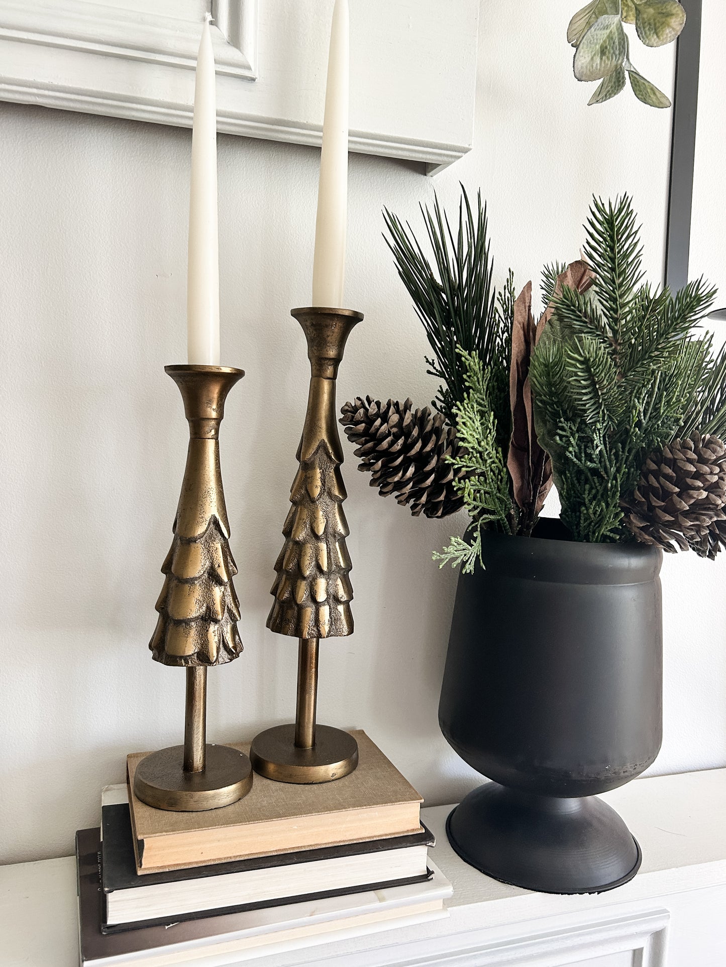 Cast Aluminum Tree Taper Holders Assorted