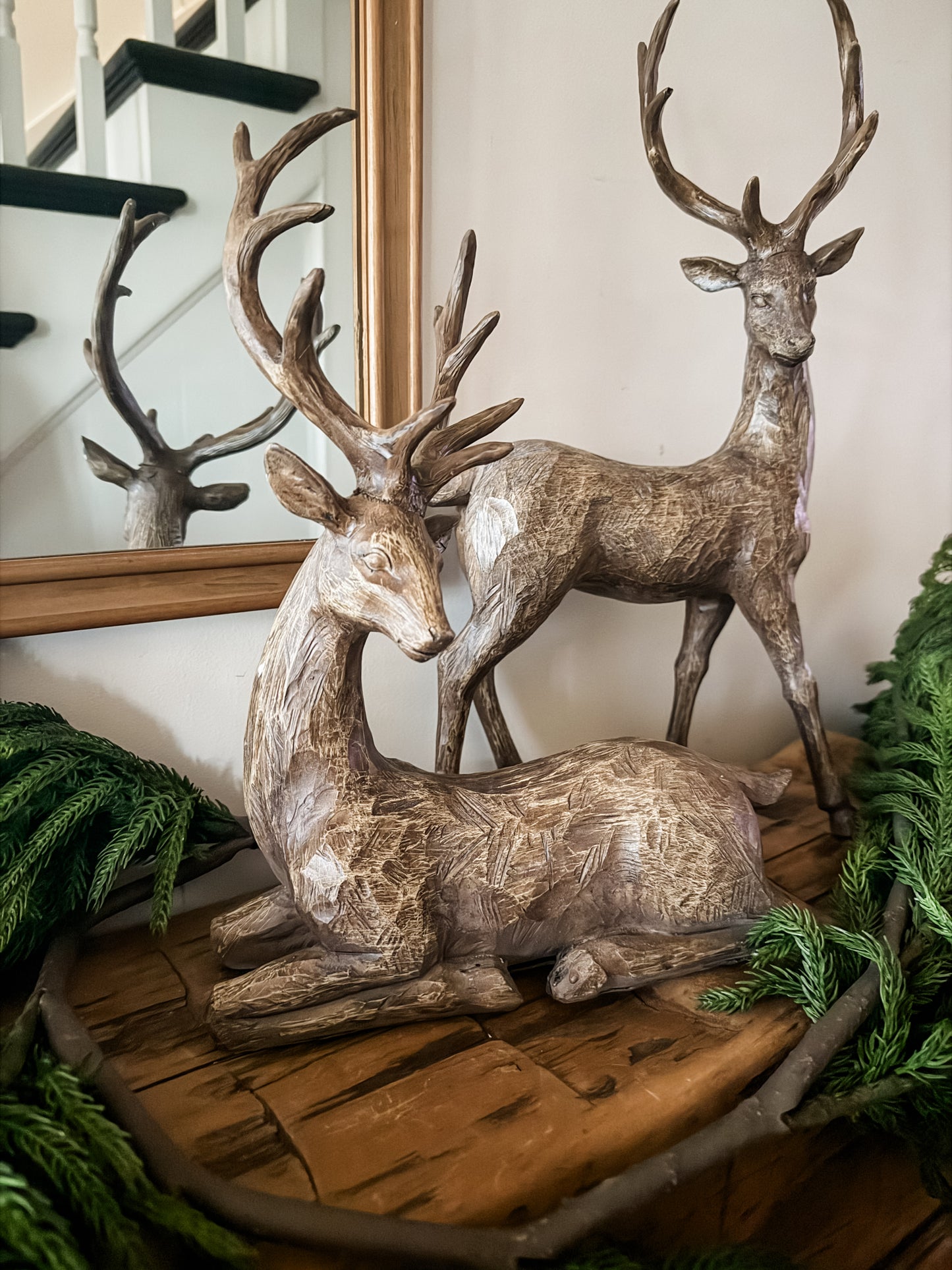 Large Wood Look Deer