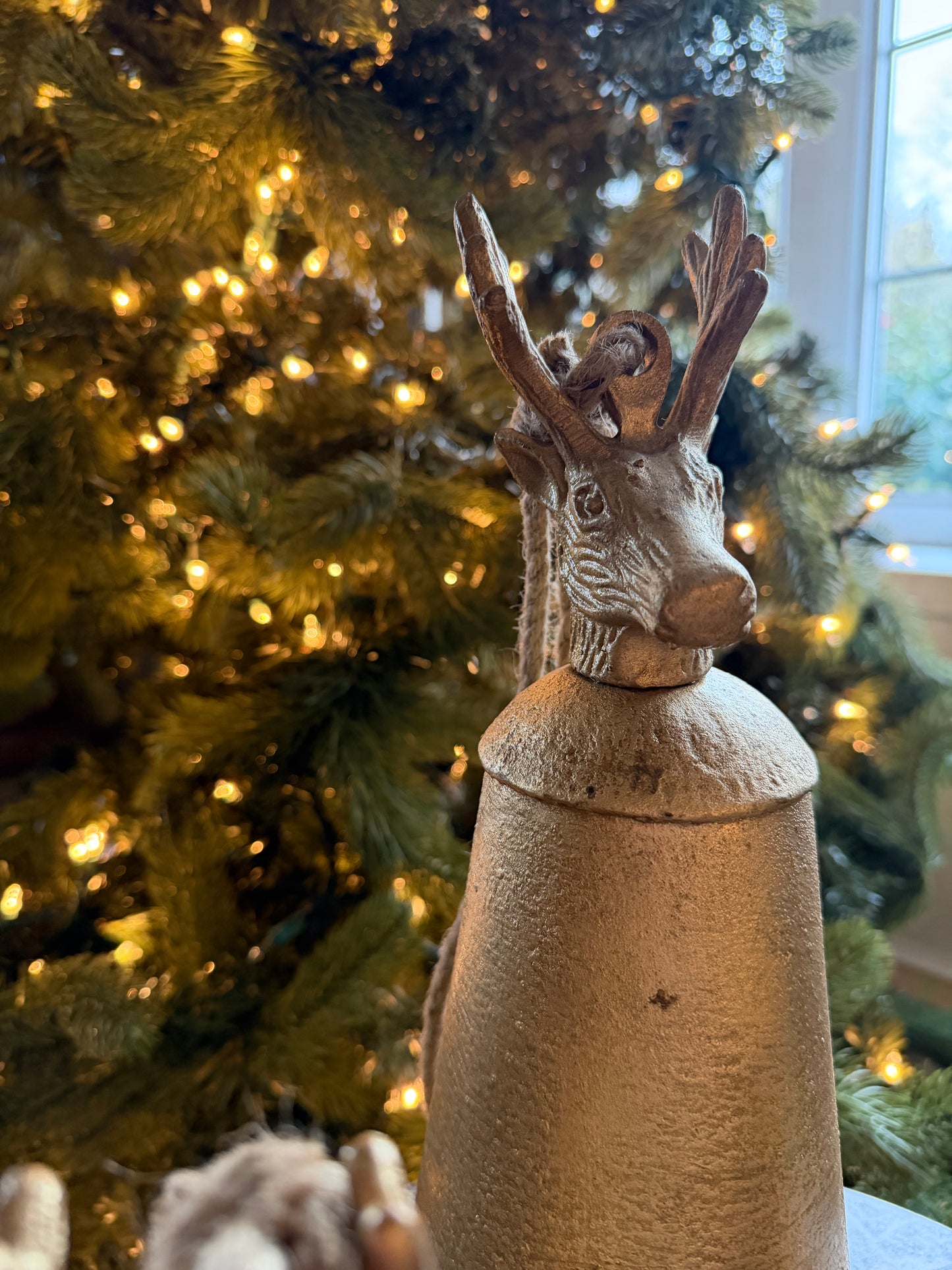 Reindeer Finial Christmas Bells Assorted