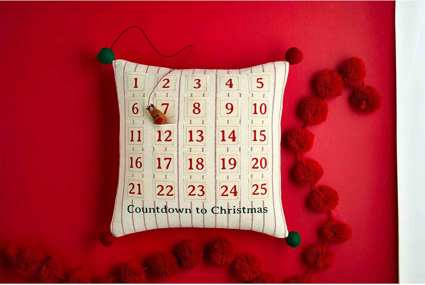 Christmas Advent Calendar Pillow