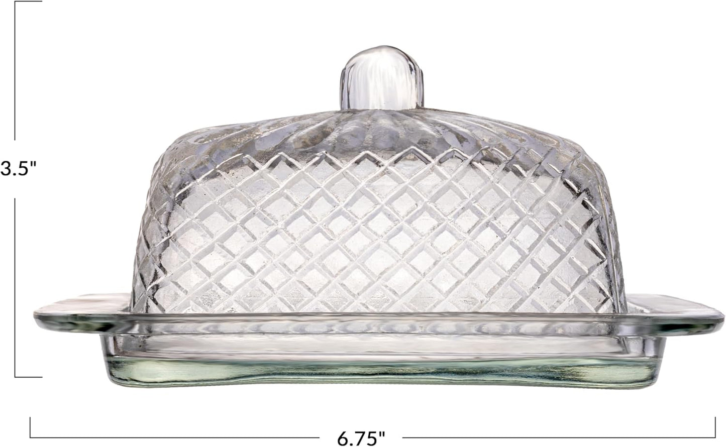 Reclaimed Glass Butter Dish