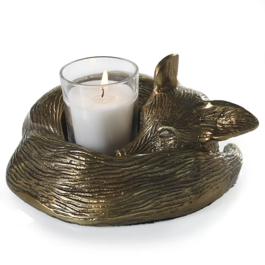 Sleeping Fox Votive Candle Holder