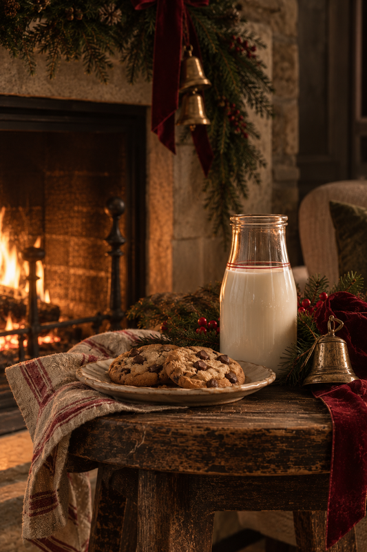 Santa's Milk & Cookies Print (no frame)