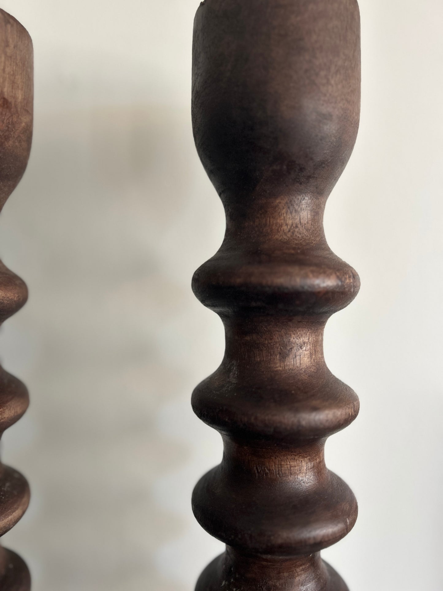 Oversized Hand Carved Taper Holder